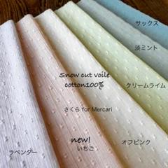 ꫛꫀꪝ *.゜綿スノーカットボイルドットミニヨン風 清涼感コットン生地