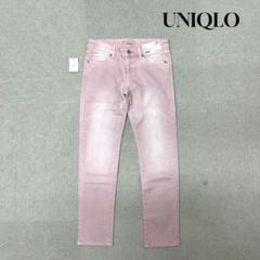 ★新品★ ユニクロ　ジーンズ　デニム　ピンク　スリム　W24　レディース