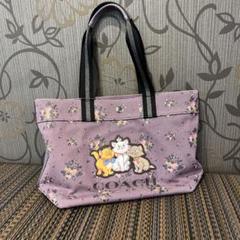 COACH トートバッグ おしゃれキャット ディズニーコラボ マリー