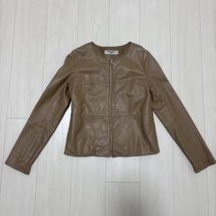 【超美品】NATURAL BEAUTY BASIC ラムレザーシングルライダース NATURAL BEAUTY BASIC（ナチュラルビューティーベーシック