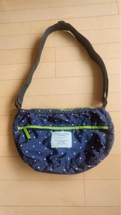 斜めがけ★ショルダーバッグ 水玉　紺色33×17×9cm
