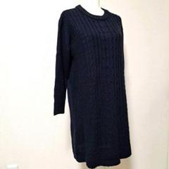 【chocl raffine robe】レディース　ニットワンピース　Fネイビー