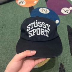 stussy sport cap キャップ　黒　円堂守着用 stussy sport cap キャップ 黒 円堂守着用 - メルカリ