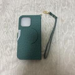 iPhone Pro MAX6.7インチ2022ケース手帳型　グリーン