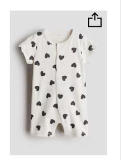 h&m baby コットンカバーオールパジャマ　ハート