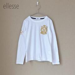ellesse エレッセ　クルーネック長袖Tシャツ　ロンT 白　M