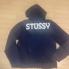 00s old stussy ナイロン ジップパーカー 紺タグ