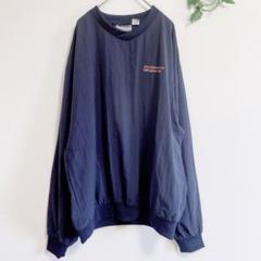 ラグランスリーブ ナイロンプルオーバー ゆったり ビッグサイズ 刺繍 古着 L