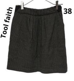 Tool faith ウール　ひざ丈　スカート　ブラウン　size38