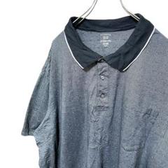 胸ポケット　GEORGE 半袖 ポロシャツ　ブラック　3XL
