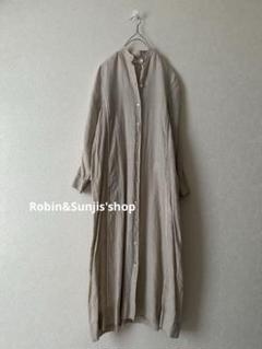 CINOH beige×White linenlong dress ワンピースのサムネイル