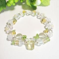 天然石 ブレスレット *No. 601*ハンドメイド パワーストーン 編み