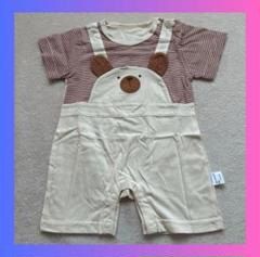 クマの顔付きロンパース 73-80cm