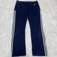 【美品✨】 アディダス ジャージ ネイビー ストレートパンツ 横ライン F