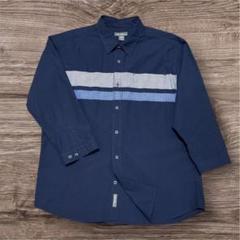 Eddie Bauer 五分袖 シャツ エディーバウアー ネイビー