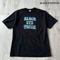 【美品】ブラックアイパッチ Tシャツ 黒 L グラフィティ フロントプリント