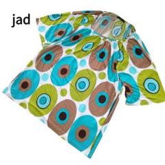 jad カラフル円形模様 五分袖チュニック フランス 個性派