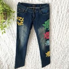 Christian Audigier スタッズ ウォッシュ 刺繍 レザー デニム 2025年最新】CHRISTIAN AUDIGIER デニムの人気