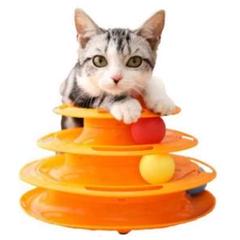 キャットボールタワー 猫 おもちゃ 玩具 ストレス解消 ペット用品