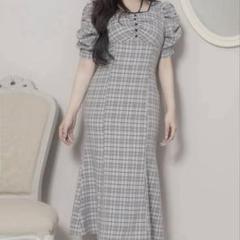 バックカットマーメイドロングワンピース – pium