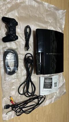 【初期型・箱付き・動作確認済】PS3 本体一式（20GB）外箱・付属品完備