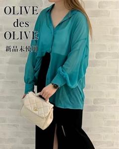 OLIVE des OLIVE　新品未使用　カラフルシアシャツ　シフォン素材のサムネイル