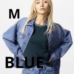 美品★ UNIQLO デニムオーバーサイズジャケット Mのサムネイル