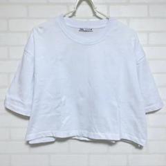 ZARA ホワイト クロップドTシャツのサムネイル