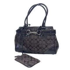 COACH ハンドバッグ ブラウン シグネチャー レザー コーチ