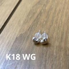 k18WG 18金ホワイトゴールドパライバアパタイト5ミリピアス