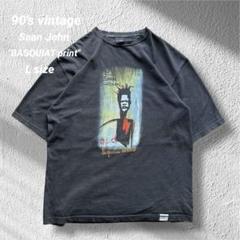 希少90's Sean John バスキア　両面プリントT　フェード黒 Lのサムネイル