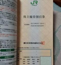 (A-chan様専用)JR東日本 株主優待割引券(有効期限1年間延長)