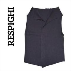 レスピーギ RESPIGHI ノースリーブ リブニット トップス ブラウン