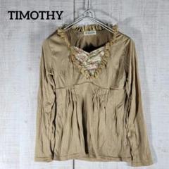 TIMOTHY【M】花柄 レースネック ギャザー プリーツ ブラウス 長袖 TIMOTHY【M】花柄 レースネック ギャザー プリーツ ブラウス