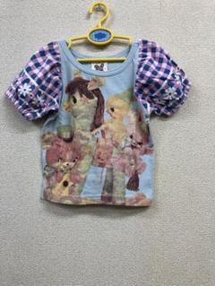 Vana Vanaバナバナ癒し動物柄パフスリーブTシャツ