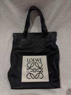 【正規品入手困難】大幅値下げ❣️LOEWE レザー トートバッグ 黒アナグラム