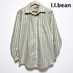 l.l.bean メンズシャツ 長袖 コットン アロハシャツス トライプ Lのサムネイル