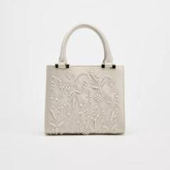 すぐ届く★完売品 ZARA サテン風フェイクパールバッグ ZARA】サテン風フェイクパールバッグ (ZARA/ショルダーバッグ