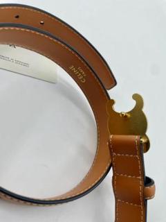 CELINE レザーベルト ブラウン 45ALL3A7804LU 年中使える♪】CELINE レザーベルト ブラウン (CELINE/ベルト
