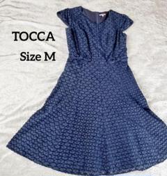 トッカワンピース　TOCCA ワンピース160 刺繍　ネイビー　発表会　結婚式 2025年最新】TOCCAワンピース結婚式の人気アイテム - メルカリ