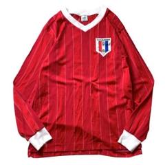 レア帝京高校サッカー部長袖Tシャツ （XL） 90s】PUMA 帝塚山高校 サッカー部 長袖 ユニフォーム レッド