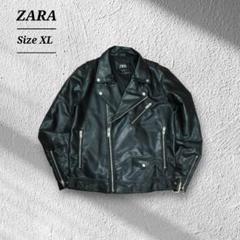 完売品ZARAザラダブルライダースジャケットエコレザーバイク短丈ブラック黒L