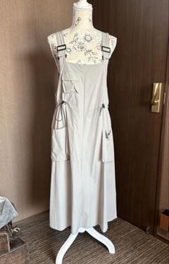 ジャンパースカート グレー ゆったり マタニティ