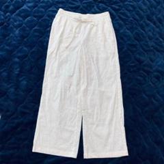 セオリーリュクス　スリットリブニットワイドパンツ　イージーパンツ　コットン混 セオリーリュクス スリットリブニットワイドパンツ イージー