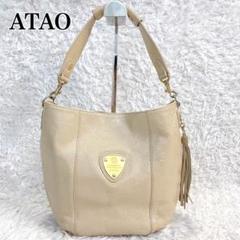 値下げ✨　ATAO アタオ　キャンディハンドバッグ　ベージュ エナメルレザー キャンディ｜撥水エナメルの超軽量ワンマイルバッグ – ATAO LAND
