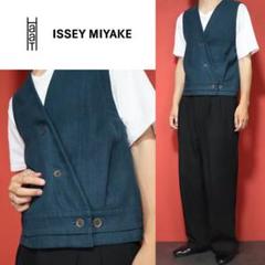 美品 ISSEY MIYAKE 90s 2タック ワイドスラックス 本人期 黒 イッセイミヤケ 90s 日本製 オールド ボタンフライ プリーツ