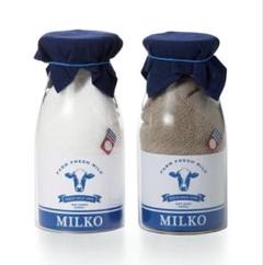 アペックスハート milko グラス＆タオル ペアセット ミルク＆コーヒー