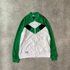 アディダス トラックジャケット 00s M 緑 白 タグ 切替 古着 11224