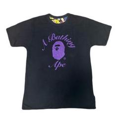 アベイシングエイプ　リバーシブル　Tシャツ　グレーベビーマイロ　カラフルボーダー アベイシングエイプ リバーシブル Tシャツ グレーベビーマイロ