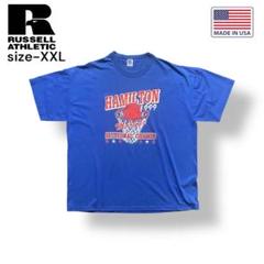 90s【USA】RUSSELL ATHLETIC カレッジ バスケTシャツXXL